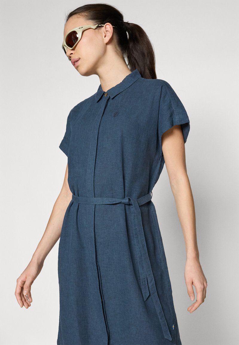 fjallraven ovik shirt dress Fjllrven VIK HEMP DRESS W - Jersey dress - mountain blue/blue
