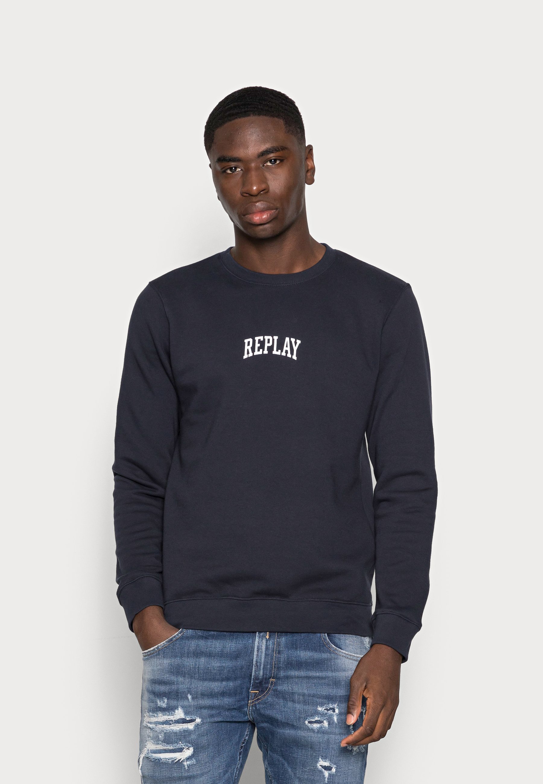 Replay CREW NECK - Sweatshirt - blue 