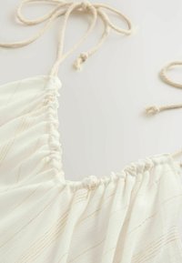 Maxikleid - ecru with gold sparkle stripe