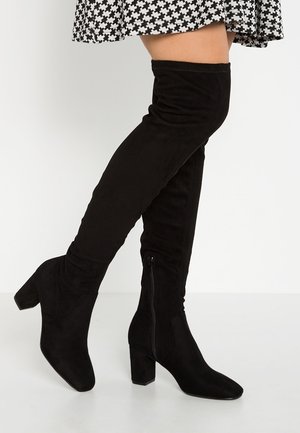 Overkneeskor - black