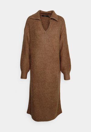 VMFILENE V NECK LONG DRESS - Neulemekko - aztec/melange