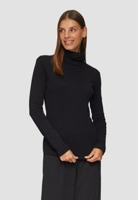 QS MIT ROLLKRAGEN - Langarmshirt - schwarz