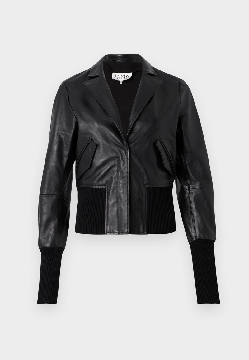 MM6 Maison Margiela Leren jas zwart MM6 Maison Margiela Leren jas zwart