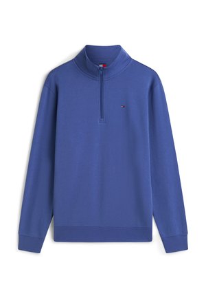 Tommy Jeans, ZIP MOCK NECK - Felpa - blue storm