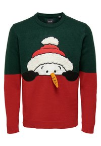 ONSXMAS REG BLOCK CREW UNISEX - Pulóver - eden