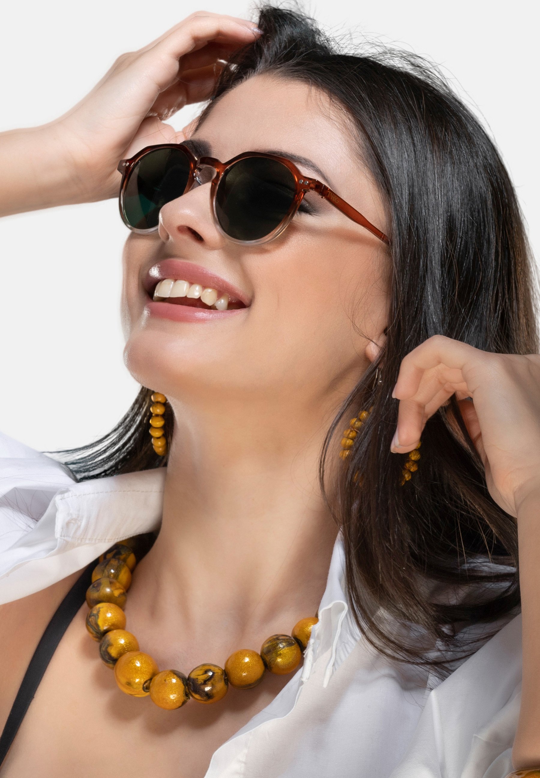 Lunettes De Soleil TWIG KLIMT UV400 - Monture Ronde Métal Multicolore - Neuf Avec étiquettes