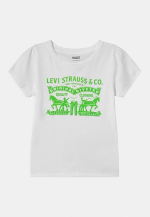 T-shirt con stampa - white/neon green