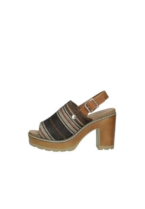 Sandali con plateau - marrone