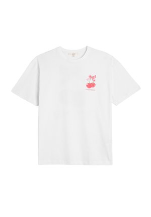 CHERRY PRINTED  - T-shirt print - white