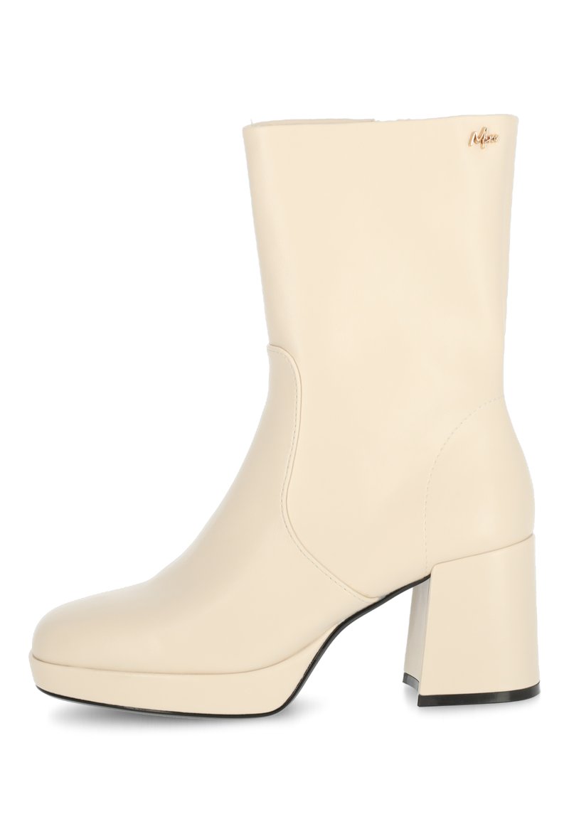 Mexx Enkellaarsjes met plateauzool crème Mexx Enkellaarsjes met plateauzool crème