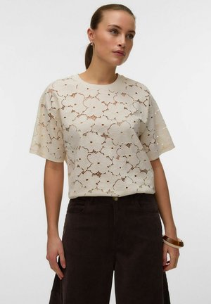 Vero Moda, T-SHIRT VMVILLA TOP - Blouse - birch