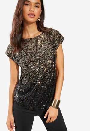 Friends Like These SEQUIN EMEBELLISHED-REGULAR FIT - Apdrukāts T-krekls - black