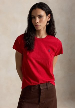 CLASSIC FIT COTTON JERSEY CREWNECK TEE - Základné tričko - red