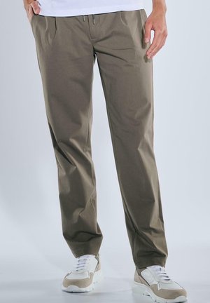 MIT TUNNELZUG - Stoffhose - braunbeige