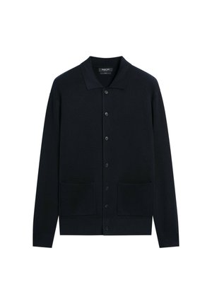 Massimo Dutti, Cardigan - mottled dark blue