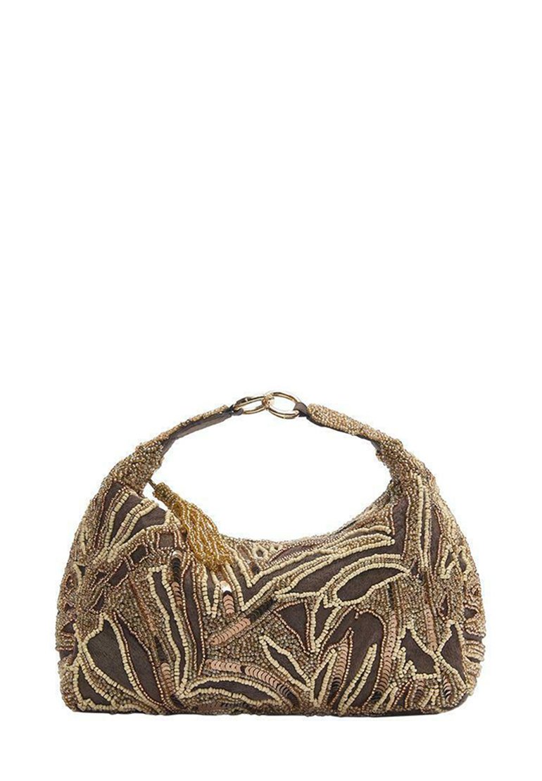 Bronze shoulder handbag