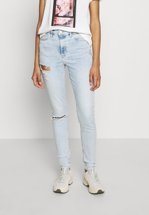 Topshop Vaqueros pitillo - bleached denim