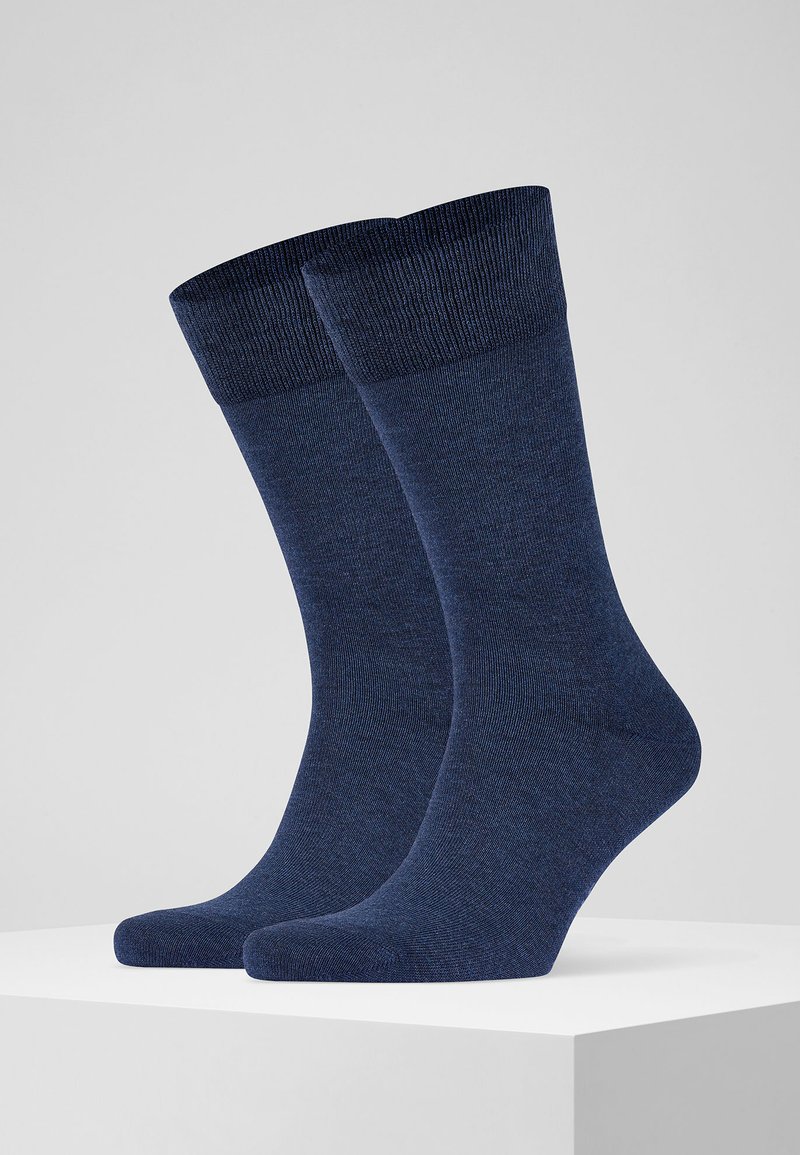 Lot De 2 Chaussettes FALKE Happy - Coton Doux Uni - Homme - Taille M
