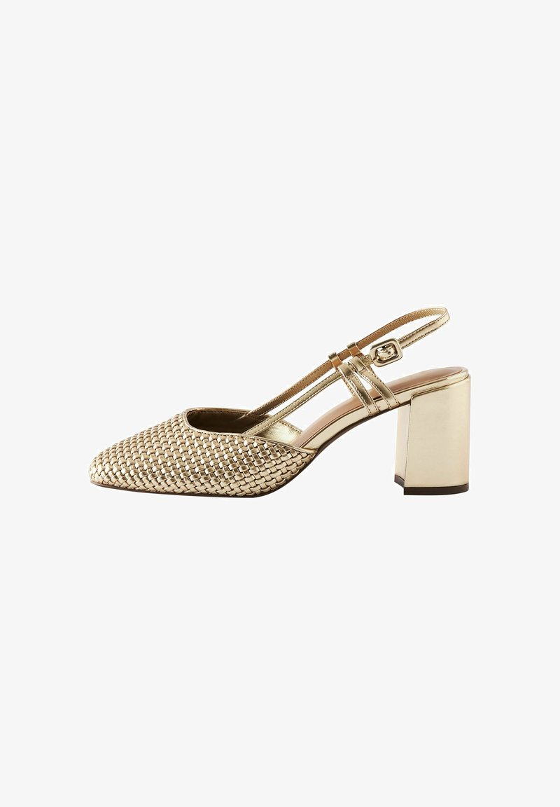 Next FOREVER COMFORT SQUARE TOE WEAVE - Avokkaat - gold