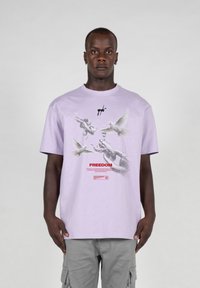 MJ Gonzales FREEDOM - Marškinėliai su spaudiniu - lilac