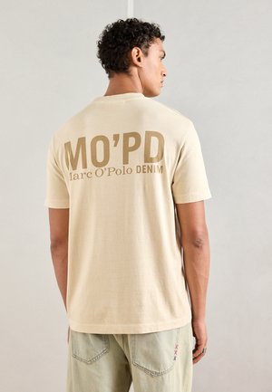 T-shirt med print - frosty sand
