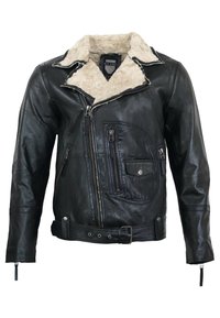 Lederjacke - schwarz