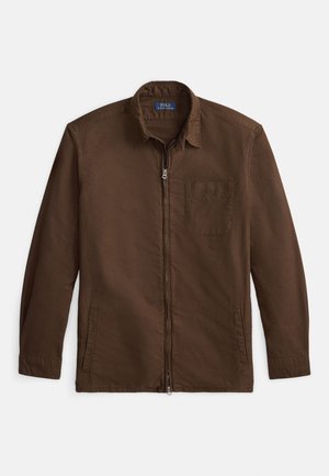 GARMENT DYED OXFORD OVERSHIRT - Pluus - nutmeg brown