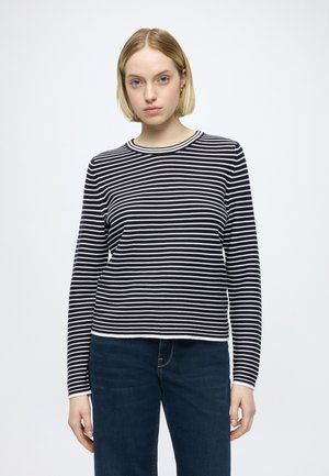 KNIT PULLOVER, LONGSLEEVE, ROUND NECK - Sweter