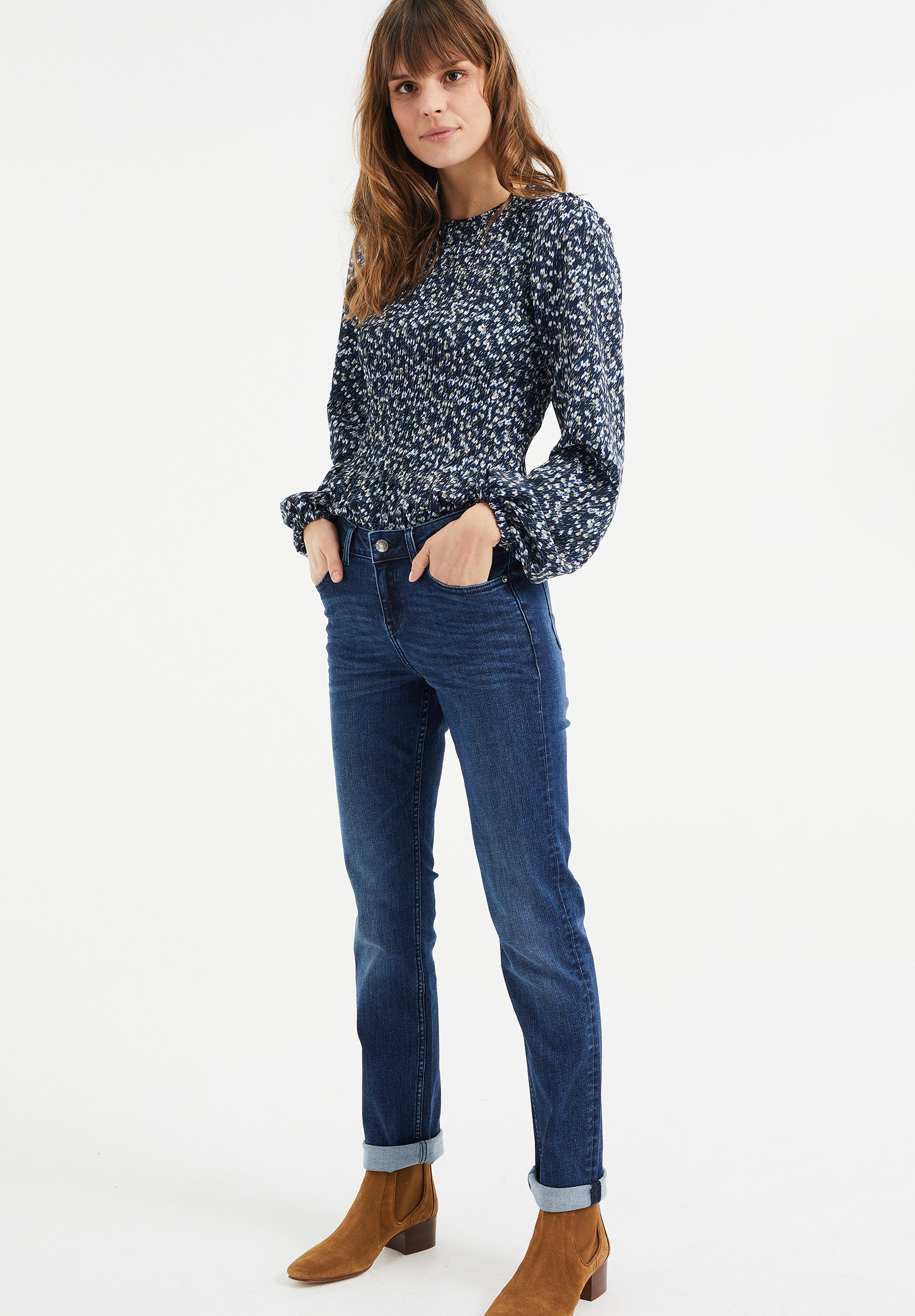 WE Fashion MET SUPER STRETCH - Jeans slim fit - dark blue/blu scuro -  Zalando.it