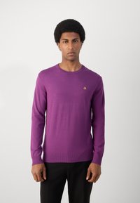 Scotch & Soda SEASONAL CORE REGULAR FIT CREWNECK - Striktrøje - gloxinia