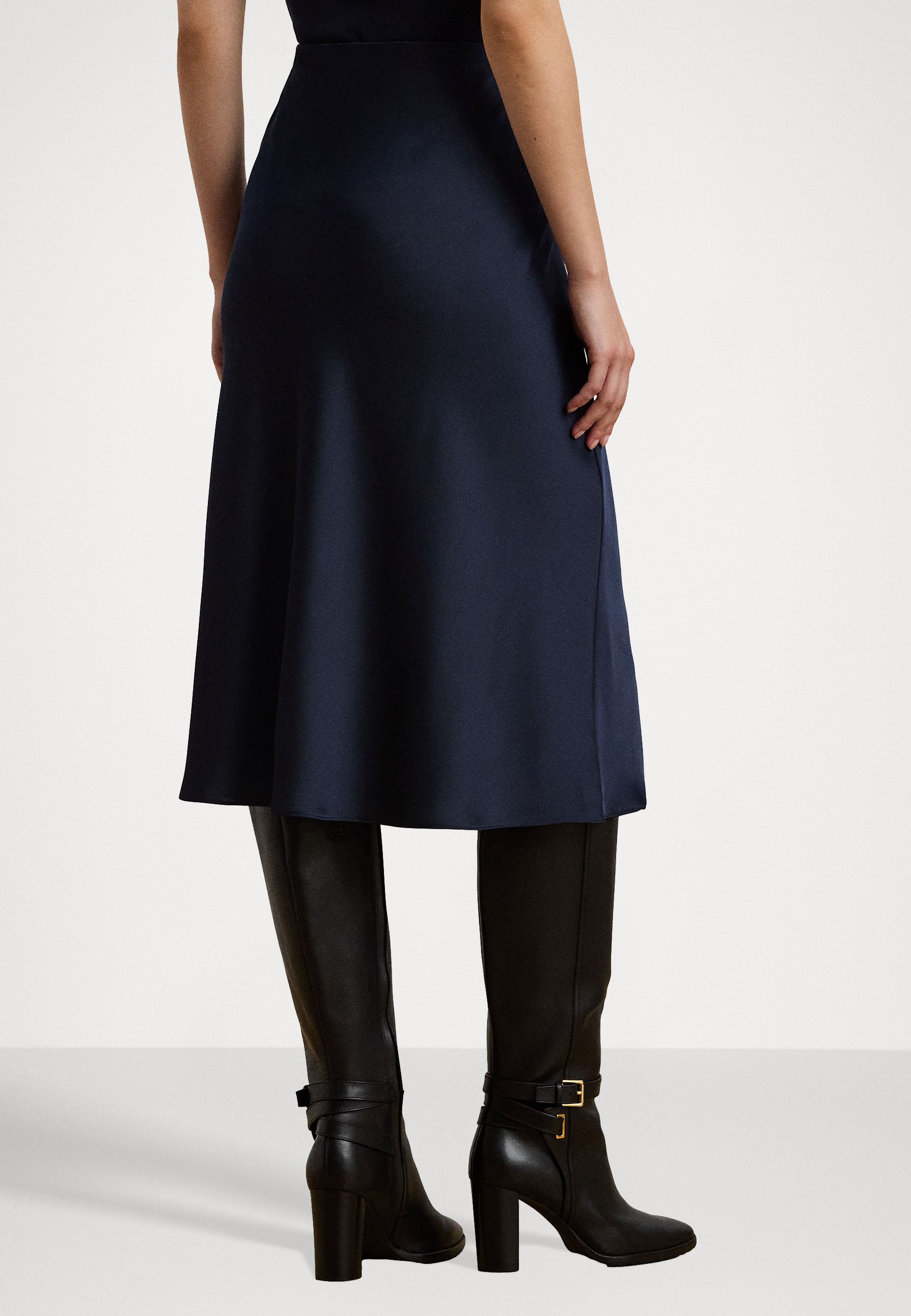 mid length satin skirts petite