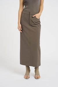 Gestuz - PALLOMA SKIRT - Maxi skirt - dark beige/sand Thumbnail Image 1