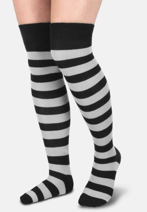 Normani WIDESTRIPE OVERKNEES - Overkneestrümpfe - schwarz/white