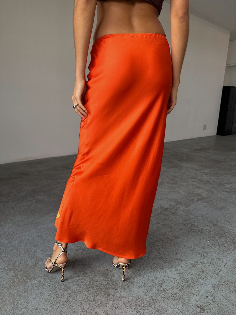 never fully dressed orange skirt Never Fully Dressed Rust Sequin Dorris Skirt in Orange