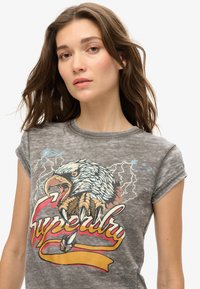 Superdry & Co ROCK GRAPHIC - T-shirts print - vintage black