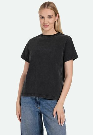 LILOU - Basic T-shirt - black
