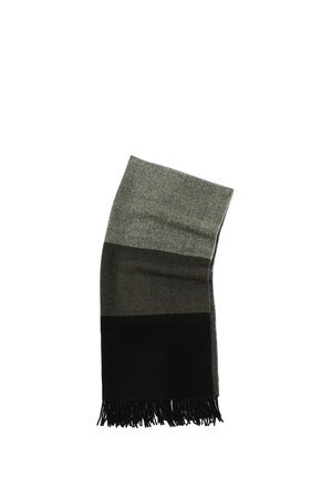 BLOCK SIGNATURE DOUBLE FACE WRAP - Sjal / Tørklæder - black