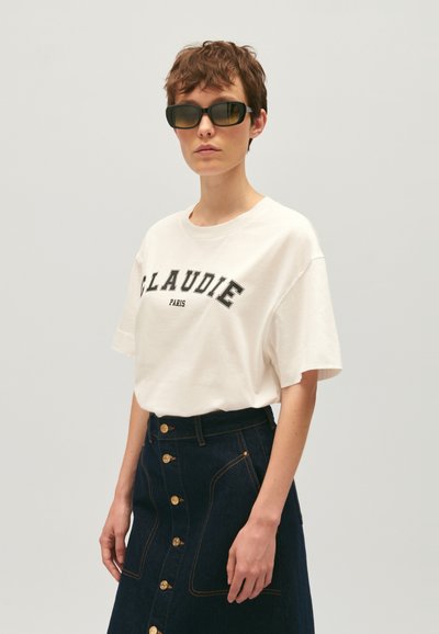 Claudie Pierlot T-SHIRT MANCHES COURTES CLAUDIE PARIS - T-Shirt print - ecru