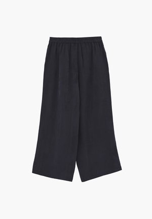 OXXO, OXXO ULTRA HIGH WAIST STRAIGHT PANTS WITH BUTTON DETAIL - Pantalones - dark navy