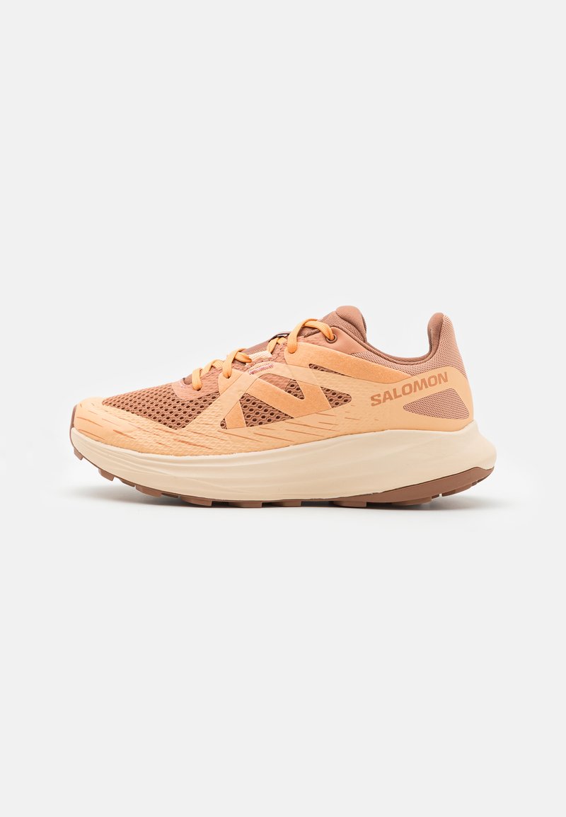 Salomon ULTRA FLOW - Løpesko for mark - cork/peach fuzz/papaya