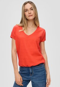 s.Oliver - MIT ÜBERSCHNITTENEN SCHULTERN - T-Shirt basic - hellorange Thumbnail-Bild 1