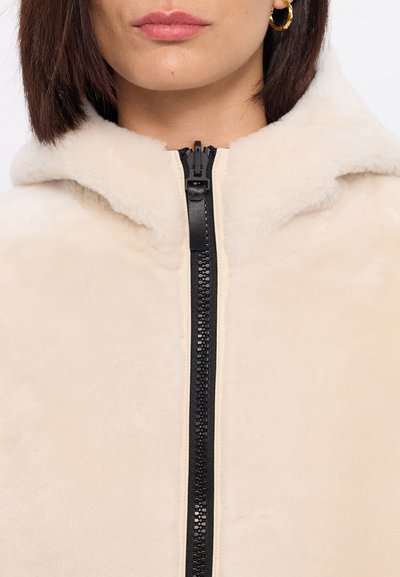 Yves Salomon Parka - charcoal/ivory