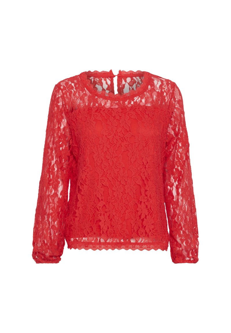 Cream CRKIT LONG SLEEVE - Blus - high risk red/röd - Zalando.se
