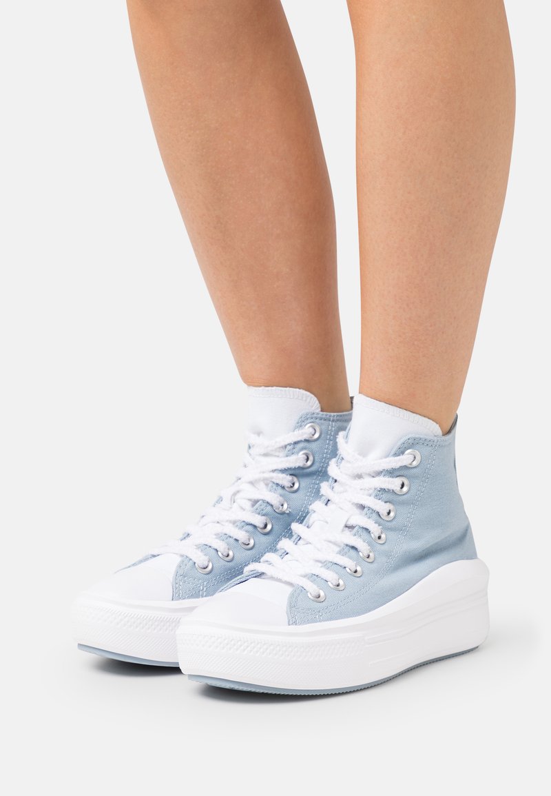 Converse CHUCK TAYLOR ALL STAR MOVE PLATFORM - Zapatillas altas - ocean retreat/white