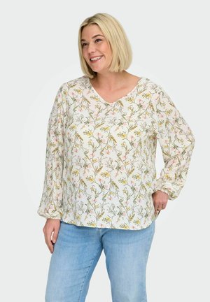 CARVICA V-NECK NOOS - Bluse - cloud dancer