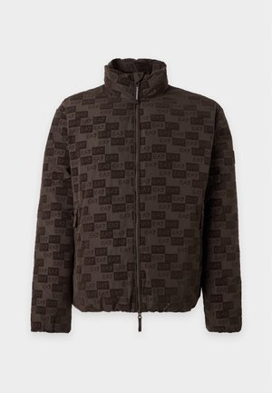 EA7 Emporio Armani, MOUNTAIN HOODED JACKET MONOGRAM - Χειμωνιάτικο μπουφάν - mulch