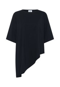 My Essential Wardrobe ASYMETRIC - T-shirt con stampa - black