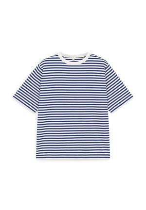 ARKET, ARKET RELAXED COTTON T-SHIRT - T-shirt imprimé - dark blue/off white
