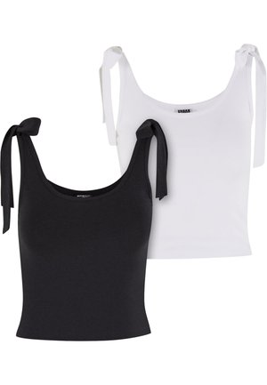 Urban Classics, BASIC JERSEY TOP 2-PACK - Top - black white