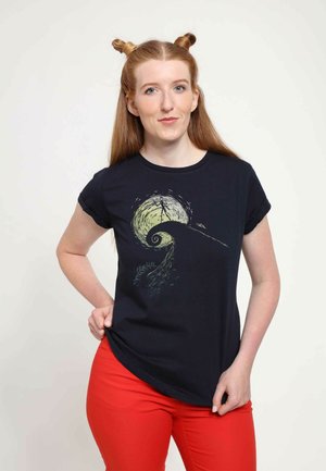 NIGHTMARE BEFORE CHRISTMAS SPIRAL HILL JACK - T-shirt con stampa - navy blue